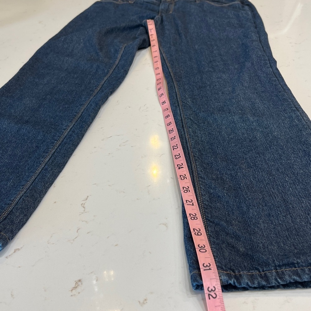 Natural Reflections Plaid Lined Dark Wash Jeans Size 6 - Picture 12 of 13
